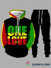 Street Letter Print Patchwork  Men US Unisex Size Hoodie With Pants Set LN