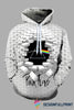 Hiphop 3D Rainbow Printed US Unisex Size Hoodie LN