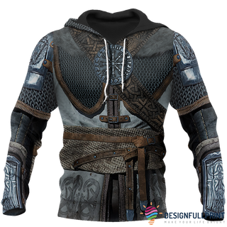 Gift For Viking Lover 3D All Over  Printed Vikings Armor Hoodie LN