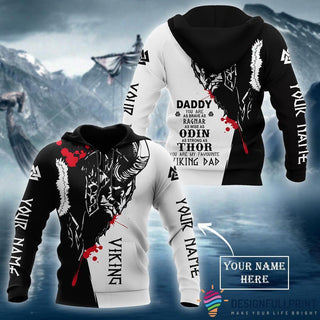 Gift For Viking Lover Gift For Dad Vikings Dad 3D All Over Printed Shirts For Men and Women Hoodie LN
