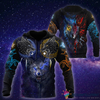 Gift For Viking Lover Gift For Wolf Lover Viking Wolf Skoll and Hati 3D All Over Printes LN