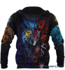 Gift For Viking Lover Gift For Wolf Lover Viking Wolf Skoll and Hati 3D All Over Printes LN