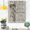 Birthday Presents For Dad To My Son Lion Gift For Son Father Son Bond Poster PA