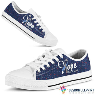 Diabetes Awareness Hope For A Cure Lowtop Canvas Shoes NHD