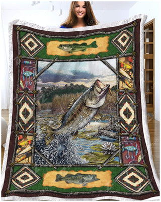 Fishing Gifts Blanket - Fishing - Bass Fishing