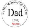 Personalized text carving tape measure