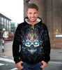 3D Dark Cyber Skull Unisex Zip Up Hoodie 017 - designfullprint