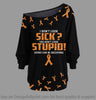 I Dont Look Sick Off Shoulder Long Sleeves Top Multi Color