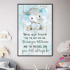 Gift For Elephant Lover Baby Boy Elephant Be Happy Canvas Art and Poster CM