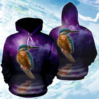3D Kingfisher Bird Printed Hoodie 005 - designfullprint