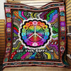 Gift For Hippie Hippie Flower Get Your Happy Quilt Throw Blanket CH