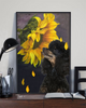 Black Poodle Sunflower Canvas Art and Poster CM Gifts For Dog Lovers