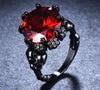 Stylish Big Stone Skull Round Zircon Ring