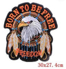 Embroidered Leather Biker Patches