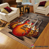 Electric Guitar Love Music Rug Gift For Guitarist CH