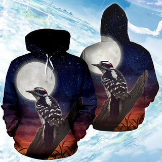 3D WoodPecker Bird Printed Hoodie 005 - designfullprint