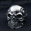 Multi-Color Triple Skull Stainless Steel Ring