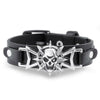 Punk Gothic Leather Belt Skull Bracelet