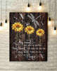 Gift For Dragonfly Lover Gift For Hippie My Heart Still Looks For You Sunflower Dragonfly Rest In Peace Quote Sunflower Canvas Wall Art Canvas PA