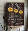 Gift For Dragonfly Lover Gift For Hippie My Heart Still Looks For You Sunflower Dragonfly Rest In Peace Quote Sunflower Canvas Wall Art Canvas PA