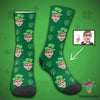 Custom Face St. Patrick Shamrock Sublimated Crew Socks LN