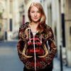 3D Red Skull and Snakes Unisex Zip Up Hoodie 025 - designfullprint