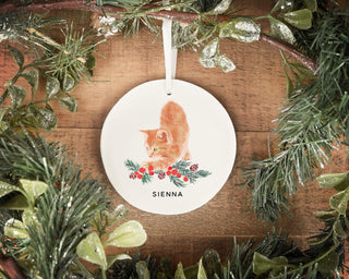 Cat Christmas Ornament LH