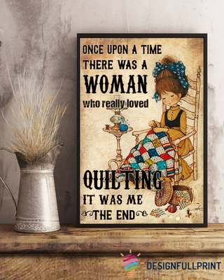 A Women Really Loved Quilting Sewing Knit Yarn Canvas Art and Poster CM