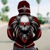 3D Red Evil Horror Skull Unisex Zip Up Hoodie 024 - designfullprint