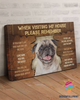 Love My Pug Canvas Art and Poster CM Gifts For Dog Lovers