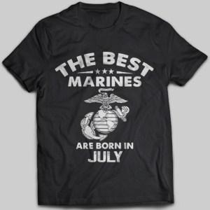 The Best Marines Are Born In July T-shirt - designfullprint