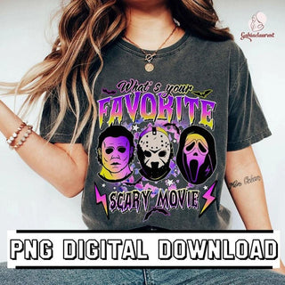 Horror Scary Characters What's Your Favourite Scary Movies  Horror Film Club Tshirt, Scary Movie, Scream , Scray Movie Halloween 2023 Shirt, tshirt for Women Shirt,Halloween Gift HG