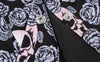 Elegant Pink Rose  Mid-long Skull Trendcoat - designfullprint