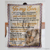 Gift For Mom Lion King Mom Son Sherpa Blanket LN