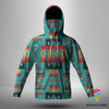 Gift For Native American Personalized Blue Native American Pattern Unisex Bandana Hoodie HG