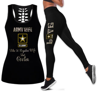 Gift For Army Army Wife Tank Top And Leggings Set
