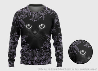Black Cat Sweater Unisex US Size LN