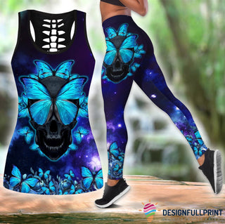 Skull Gift Gift For Butterfly Lover Butterfly Love Skull Tank Top Legging Set LN