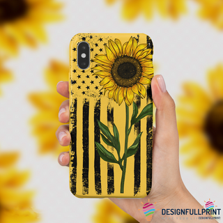 Sunflower US Flag Phone Case CH