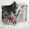Black and White Wolf Super Soft Hooded Blanket - designfullprint