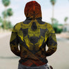 3D Skull and Guns Unisex Zip up Hoodie 001 - designfullprint
