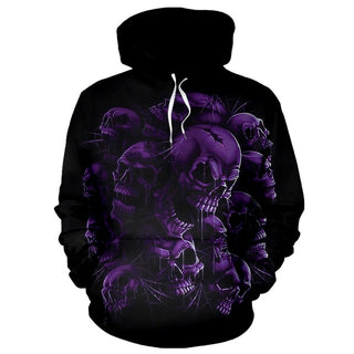 Skull Gift Purple Skull Unisex Hoodie, Long-sleeve, Tee, Shorts