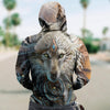 3D Wolf Art Zip Up Hoodie 001 - designfullprint