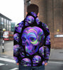 Purple 3D Skull Illustration Unisex Hoodie, Long-sleeve, Tee, Zip up 025 - designfullprint