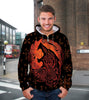 3D Red Fenrir Unisex Hoodie 001