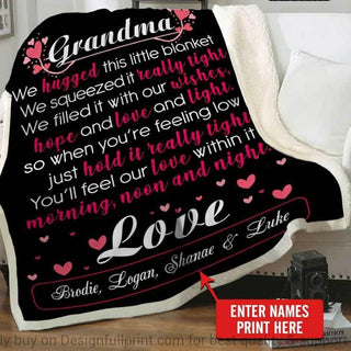 Gift For Grandma Personalized Love Grandma Premium Blanket