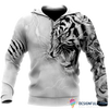 White Tiger US Unisex Size 3D Hoodie NH