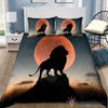 Lion Red Moon Lion King Shadow In Moonlight Bedding Set NH