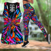 Gift For Hippie Hippie Trippy Lover Off Shoulder Long Sleeves Top and Leggings Set CH