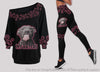 To All My Haters Pitbull Dog Off Shoulder Long Sleeves Top and Leggings Set Gifts For Dog Lovers